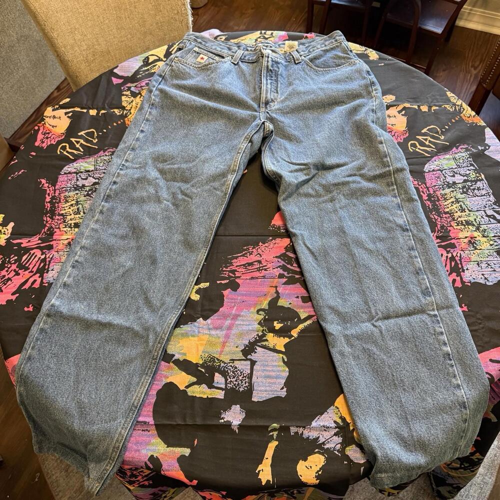 Vintage Rocky Rockies Jeans Womens 17 Long Blue High Rise Relaxed Size 38x31.5‎